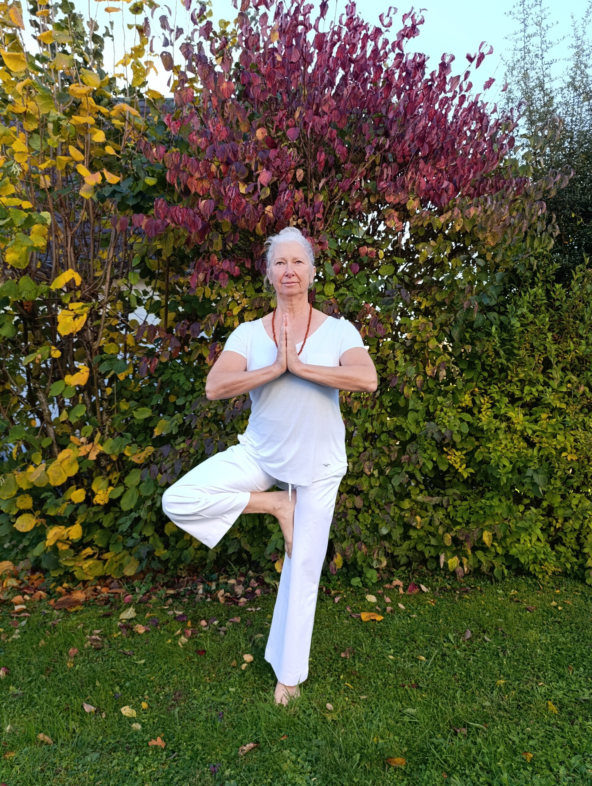 l'alignement dans la posture de l'arbre pour se connecter à la terre en connexion avec le ciel